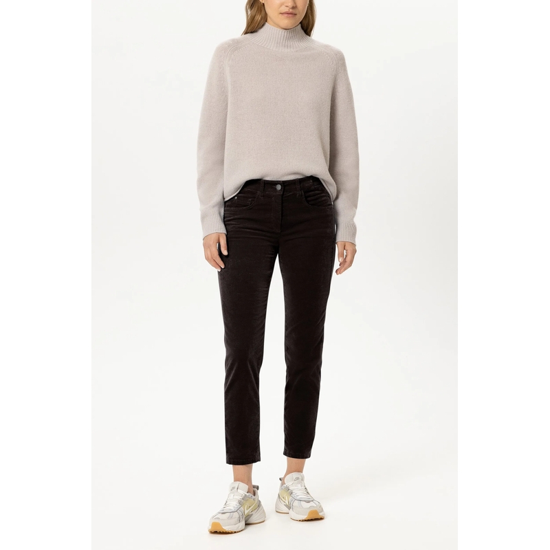 Luisa Cerano Stoffen broek Skinny-Velvet-Pants truffle(Image 2)