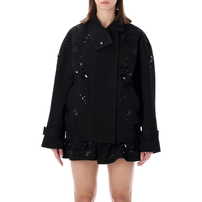 Golden Goose Overgangsjas Oversized Cotton Twill Jacket Black