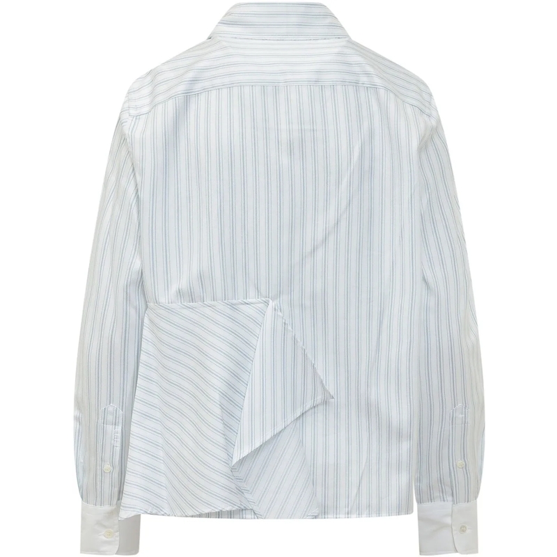 J.W.Anderson Bluse Camicia Asym Draped con Motivo a Righe weiß(Image 2)
