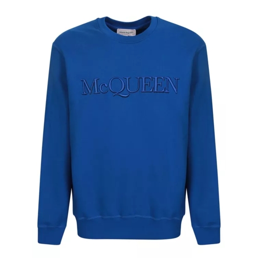Alexander McQueen Cobalt Blue Crewneck Sweatshirt Blue 