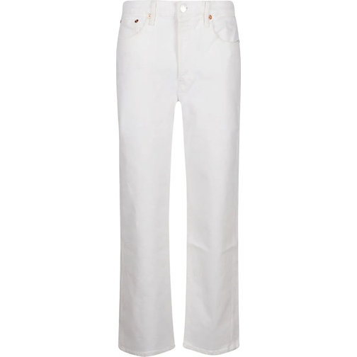 RE/DONE Magere Been Jeans 90s High Rise Loose Jeans White weiß