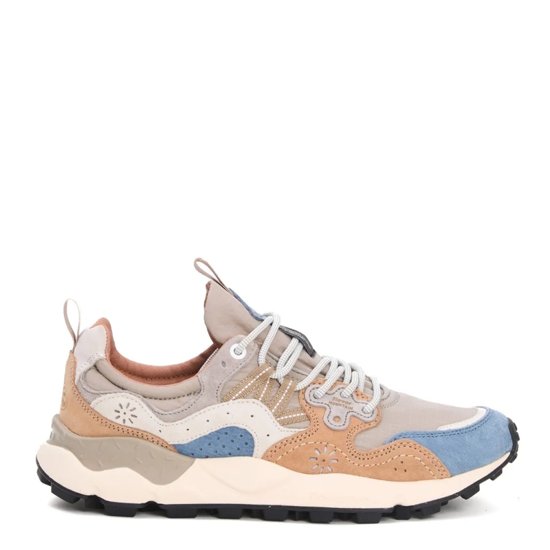 Flower Mountain Low-Top-Sneaker Grey And Beige Suede Sneakers Neutrals