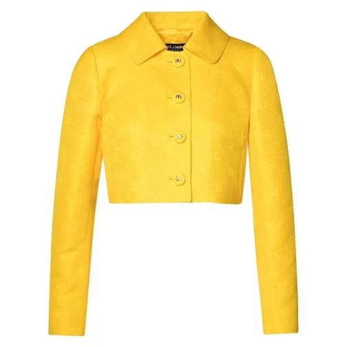 Dolce&Gabbana Yellow Cotton Blend Jacket Yellow 