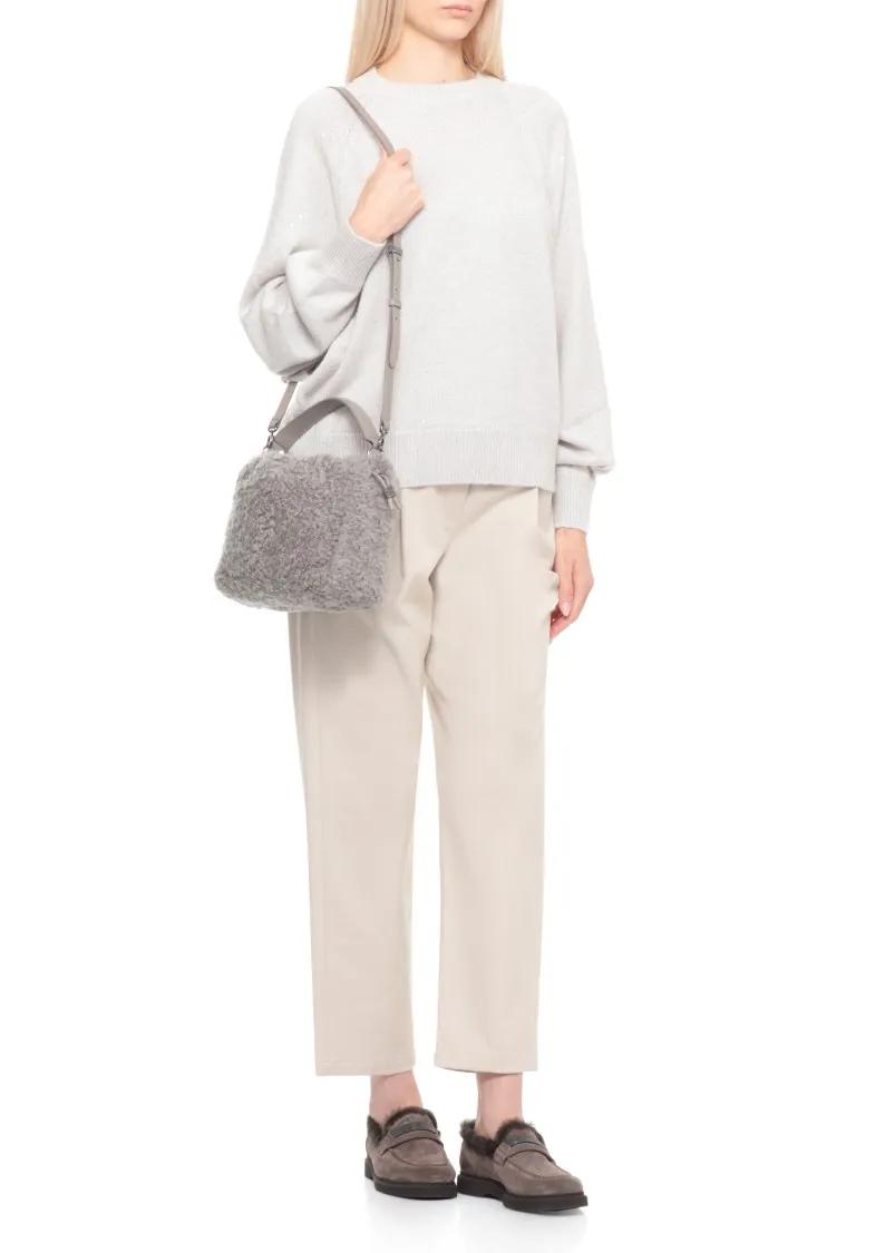 Thumbnail - Brunello Cucinelli Beuteltaschen - Bucket Mellow Bag - Gr. unisize - in Grau - für Damen
