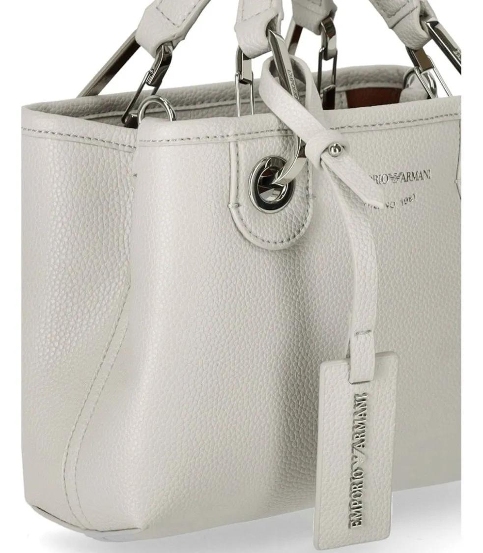 Emporio Armani Shoppers & Totes Myea Perla Tobacco Mini Shopping Bag in grijs