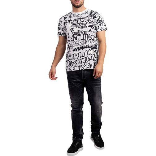 Versace Jeans Couture T-Shirts Versace Jeans Couture All Over Print T-Shirt Heren weiß