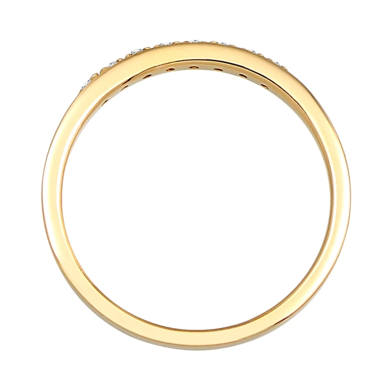 Elli Diamantring Ring Bandring Verlobung Diamant (0.04 ct.) 585 Gel weiss(Image 3)