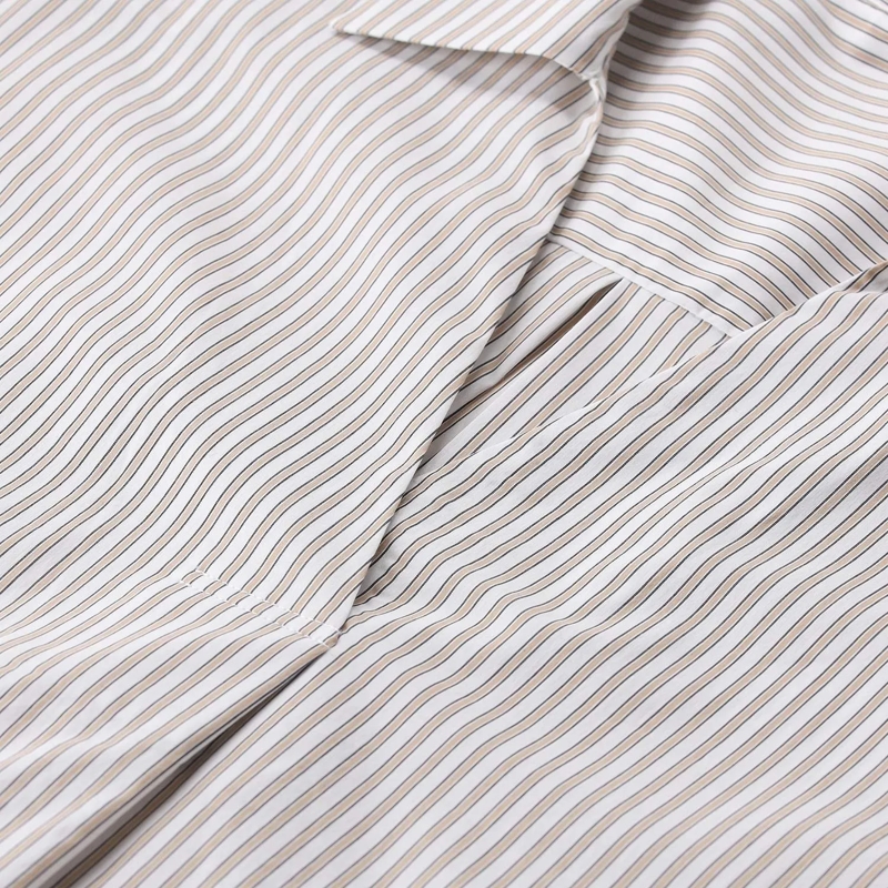 Riani Bluse Gestreifte Kurzarm-Bluse braun(Image 3)