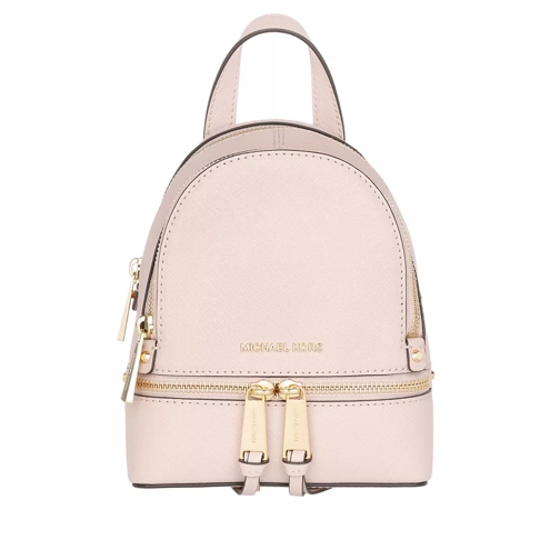 MICHAEL Michael Kors Rhea Zip XS Leather Messenger Backpack Soft Pink Sac à dos