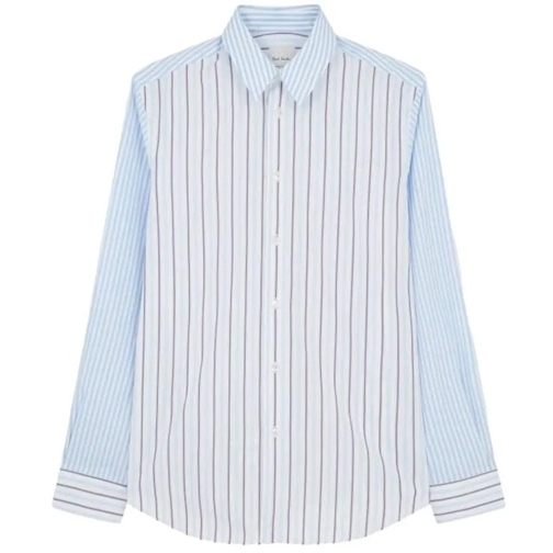 Paul Smith Hauts décontractés Chemise ray�e contrast�e Bleu blanc prune M1R 700Y mehrfarbig