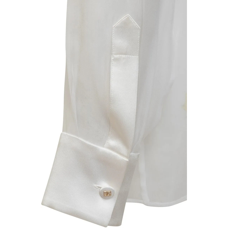 Dolce&Gabbana Chemisier Camicia in Seta weiß(Image 3)