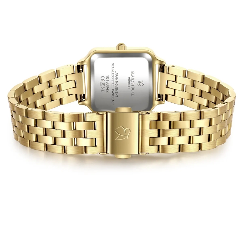 Glanzstücke München Automatikuhr Damen Armbanduhr Edelstahl gold(Image 5)