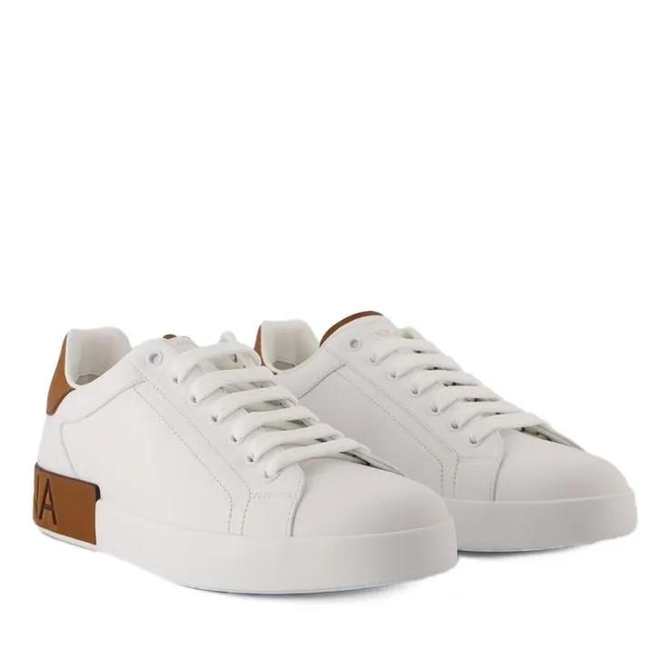 Dolce&Gabbana Low-Top Sneaker - Low Top Sneakers - Leather - White - Gr. 41 (EU) - in Weiß - für Damen