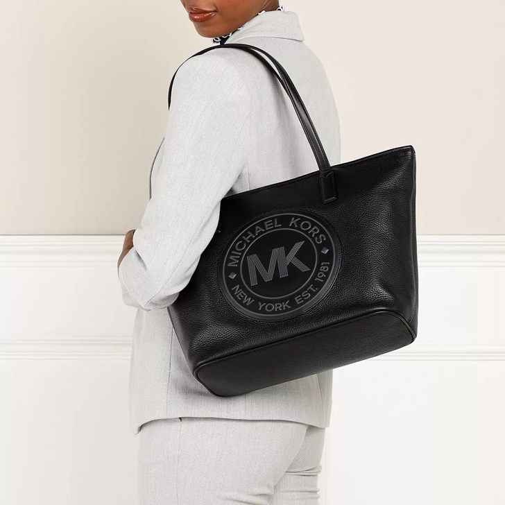 Michael Kors Medium Tz Tote Black Shopping Bag