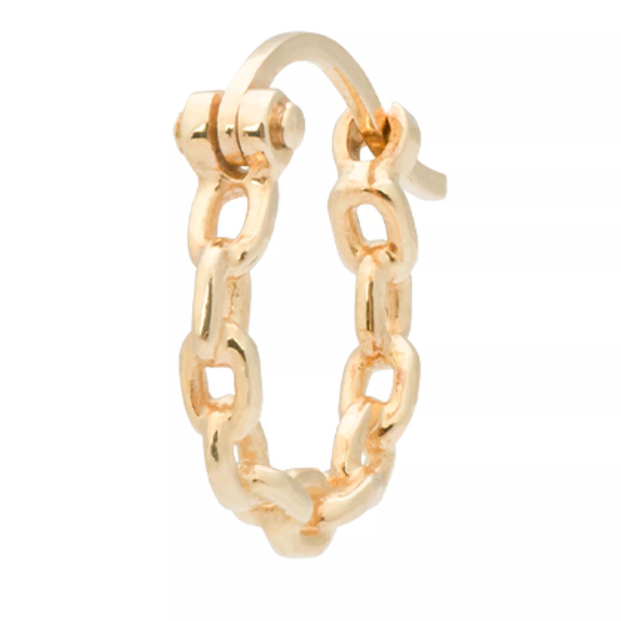 Anna + Nina Single Link Chain Hoop Earring 14K Gold Creole