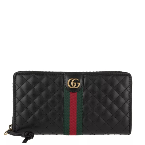Gucci Zip Around Wallet Double G Black Portemonnaie mit Zip-Around-Reißverschluss