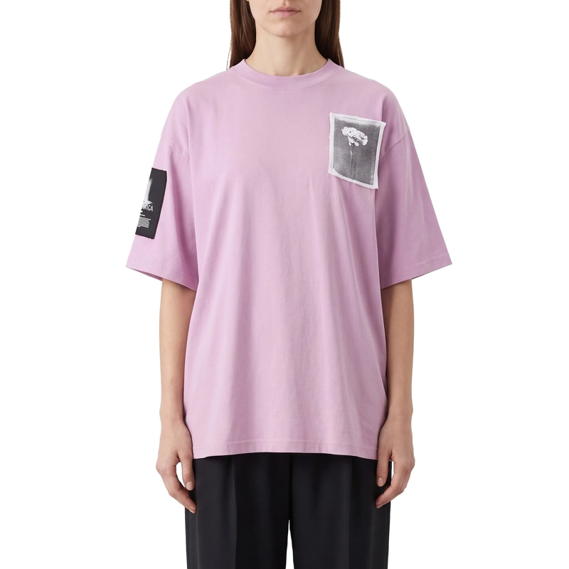 Balenciaga T-Shirt T-Shirt aus Baumwolle pink(Image 2)