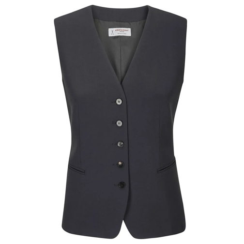 Alberto Biani Blazer Front Button Welt Vest Black