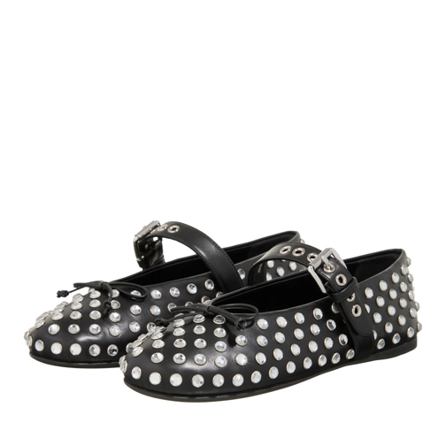 Miu Miu Ballerina Crystal Embellished Ballet Flats Black