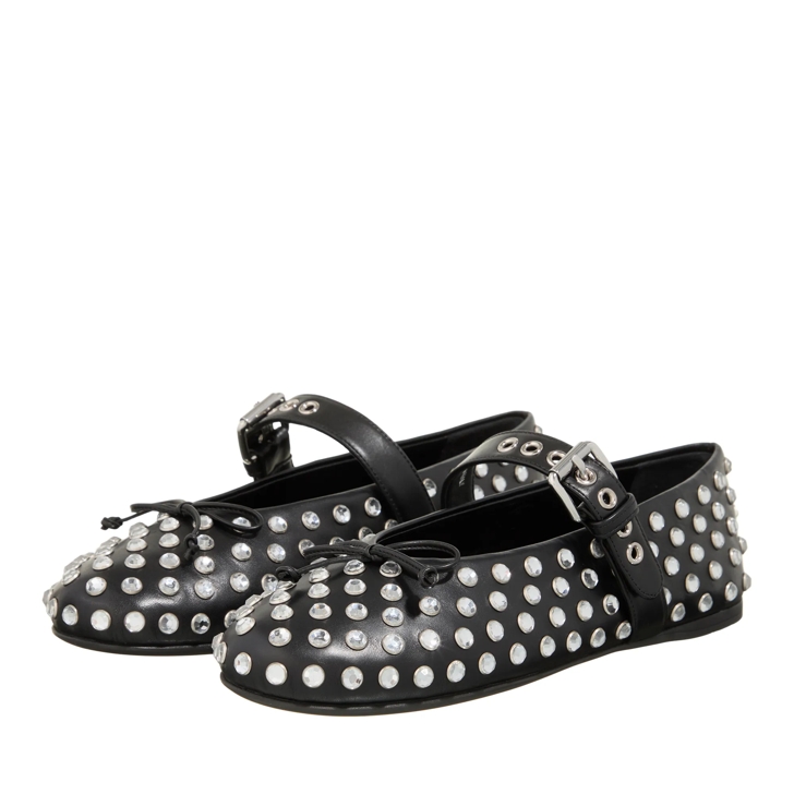 Black and white polka dot flats online