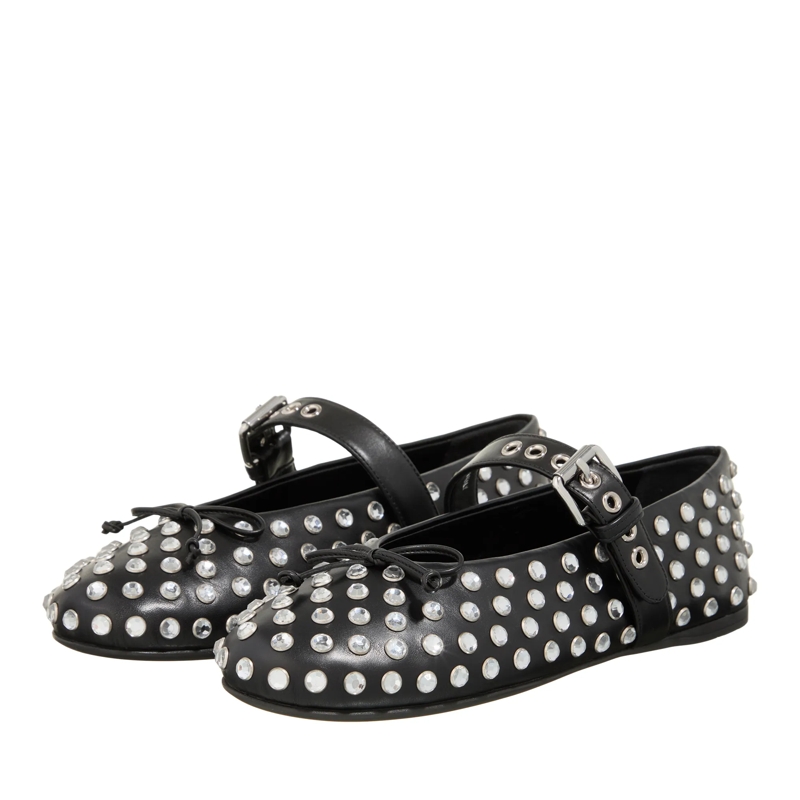 Miu Miu Ballerinas Crystal Embellished Ballet Flats Black