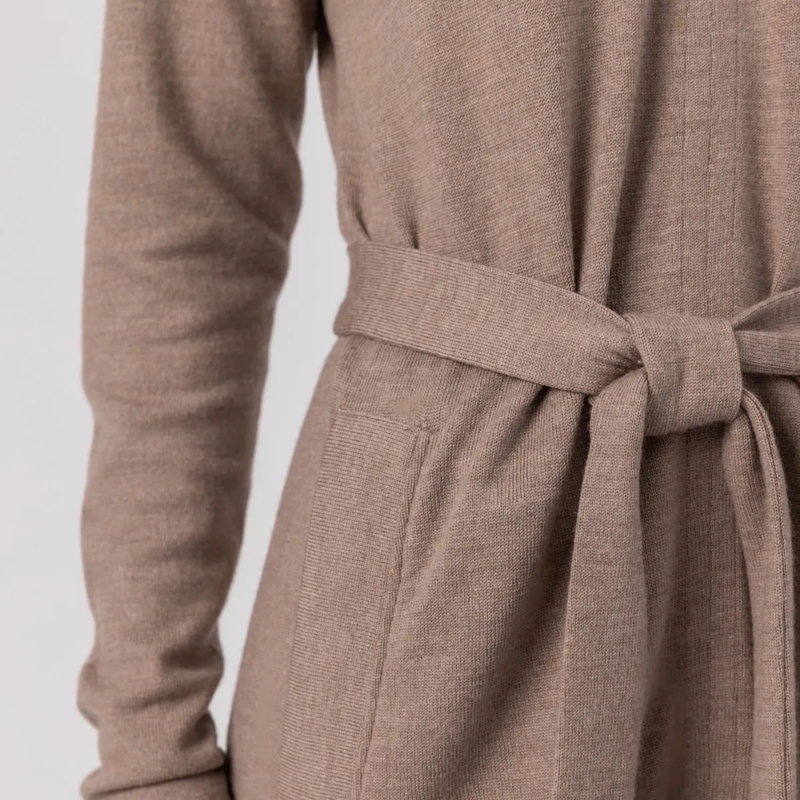 Helene Galwas Maxikleid Wollkleid CHLOÉRE mittel-braun(Image 4)