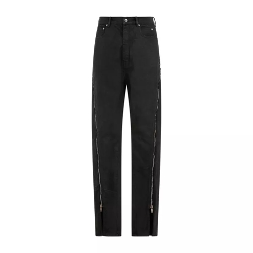 Rick Owens Black Wax Bolan Banana Pants Black 