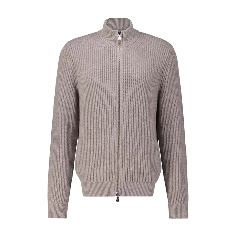 Fedeli Übergangsjacke Strickjacke aus Kaschmir Grau