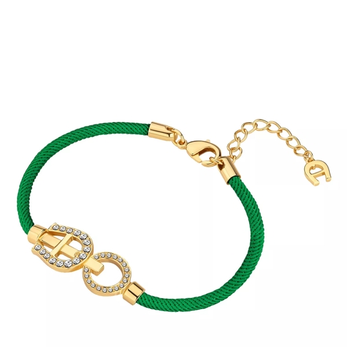 AIGNER Bria A Logo Round D.Green S.Cord Bracelet W Crstl grün Armband