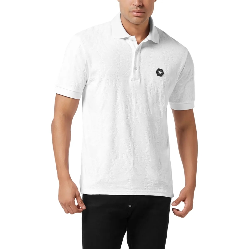 Philipp Plein Top Polo Shirt Ss Crest weiss(Image 3)