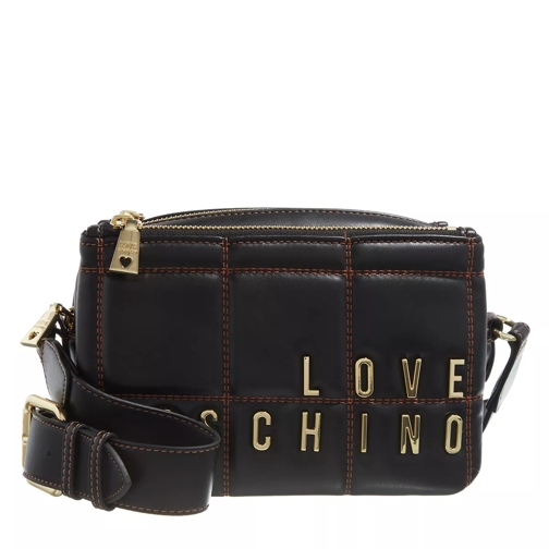 Love Moschino Embroidery Quilt Nero Crossbody Bag