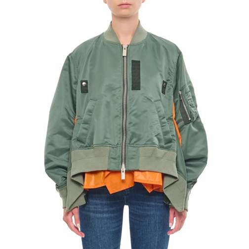 Sacai Veste de transition Nylon Twill Blouson Green