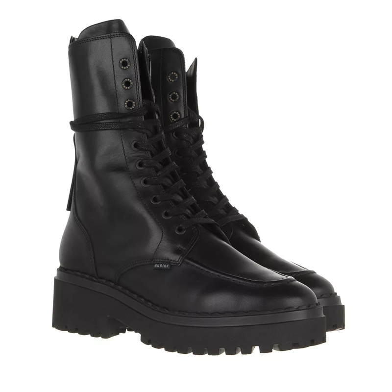 Nubikk Schnürstiefel Fae Aubine Black Leather