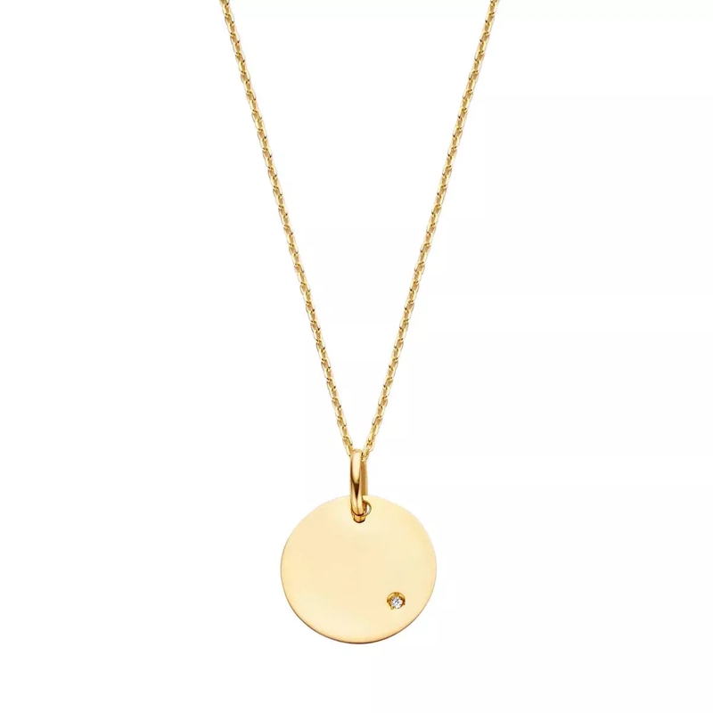 Jackie Gold Pendentif Jackie Diamond Coin Pendant Gold