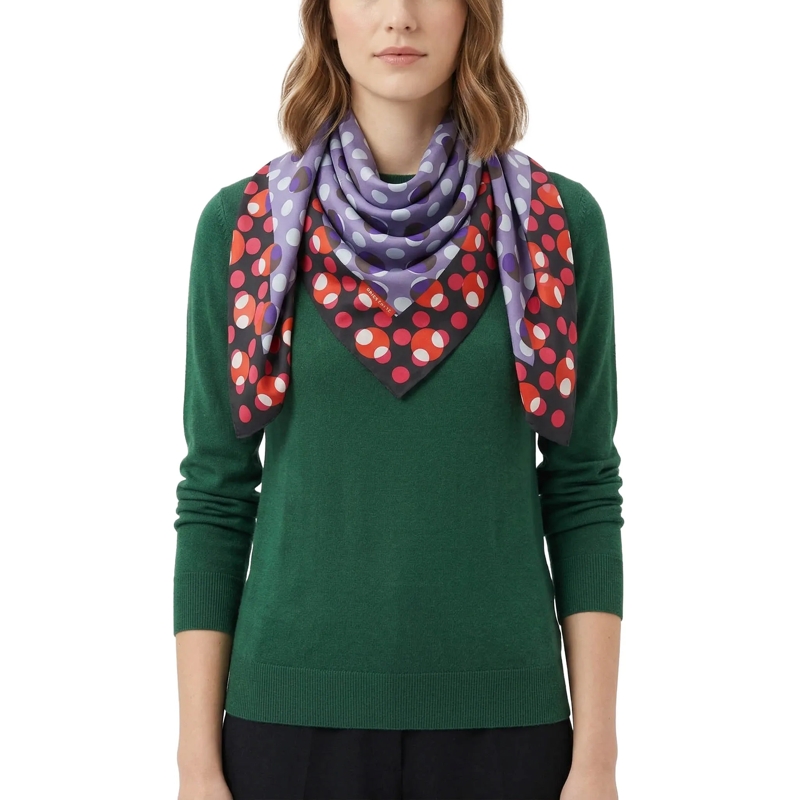 Dries Van Noten Écharpe légère Tuch aus Seide blau(Image 5)