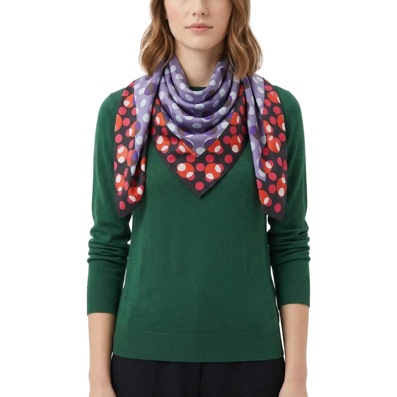 Dries Van Noten Leichter Schal Tuch aus Seide blau