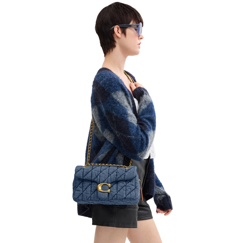Coach Crossbody Bag Quilted Denim Tabby Shoulderbag 26 Indigo(Image 2)
