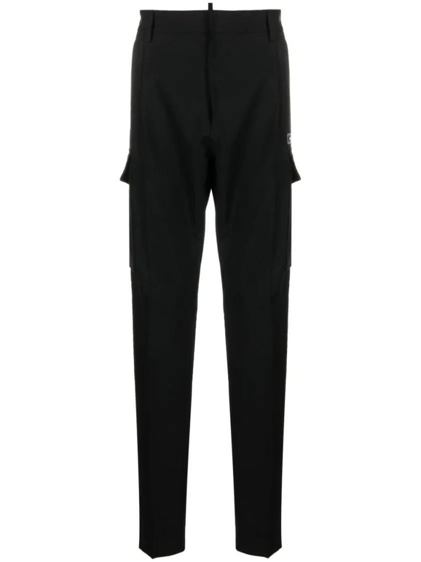 Dsquared2 - Black Wool Trousers - Größe 48 - schwarz