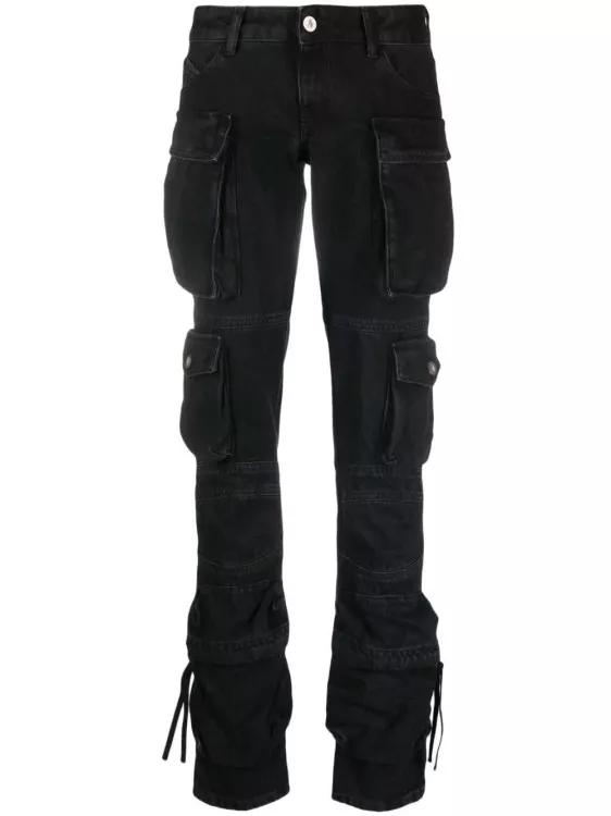 The Attico - Essie Cargo Denim Jeans - Größe 27 - black