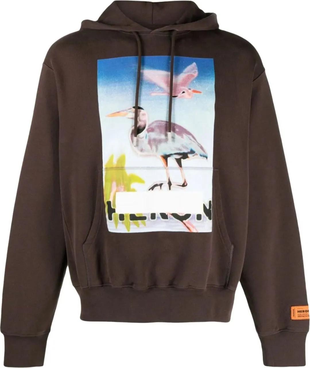 Thumbnail - Heron Preston - Heron Censored Logo Hoodie - Größe M - braun