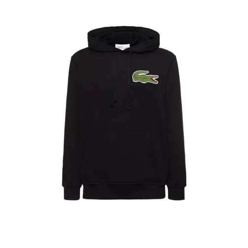 Comme des Garcons Cotton Sweatshirt With Iconic Frontal Patch Black 