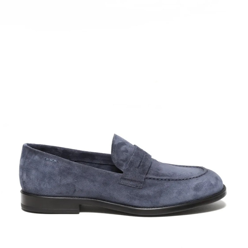 Alexander Hotto Mocassin Blue Suede Moccasins Blue