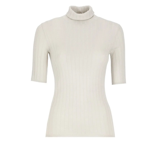 Brunello Cucinelli Rollkragenpullover Ivory Cashmere Sweater White