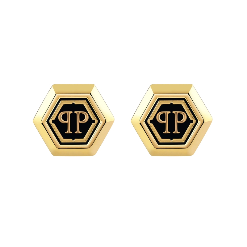 Philipp Plein Manschettenknöpfe Cufflinks Plein Icon gold
