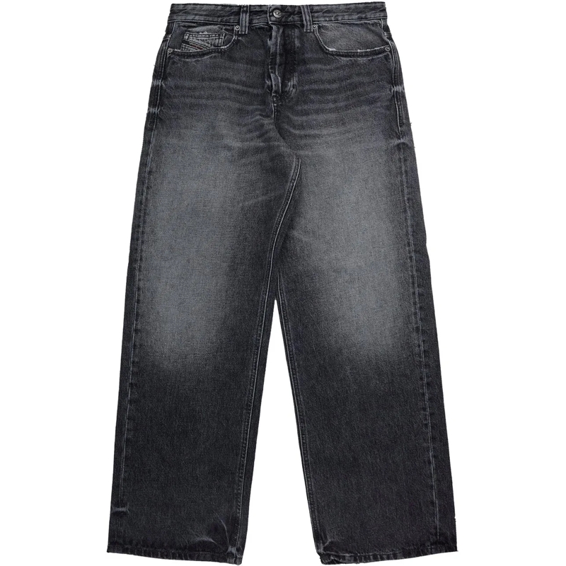 Diesel Jeans à jambe droite Jeans 2001 D-Macro Denim Nero schwarz