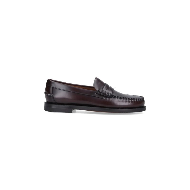 Sebago Ballerines Rounded Toe Slip-On Moccasins With Smooth Leather  Brown
