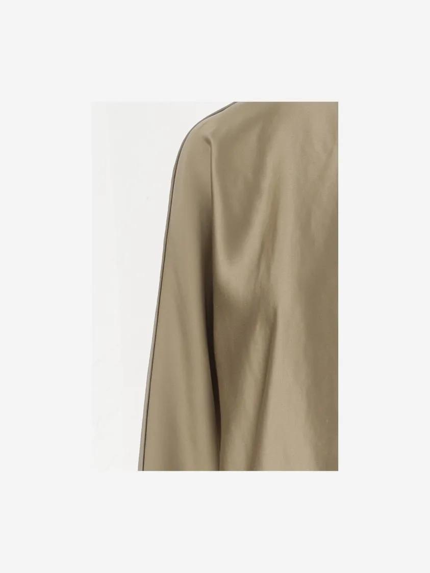 Tシャツ・カットソー Giorgio Armani Gold Silk Knit Top With Shiny Effect And Crew Giorgio Armani Gold Silk Knit Top With Shiny Effect And Crew