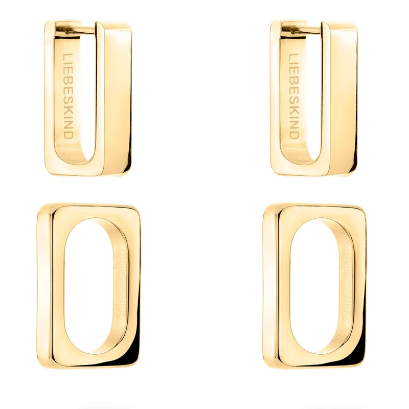 Liebeskind Berlin Ohrstecker Edelstahl Big Link gold(Image 7)