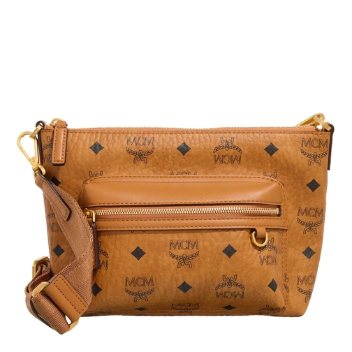 MCM Crossbody Bag Aren Visetos Crossbody Sml Co Cognac