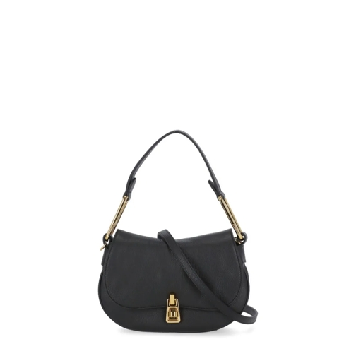 Coccinelle Schultertasche Black Pebbled Leather Bag Black